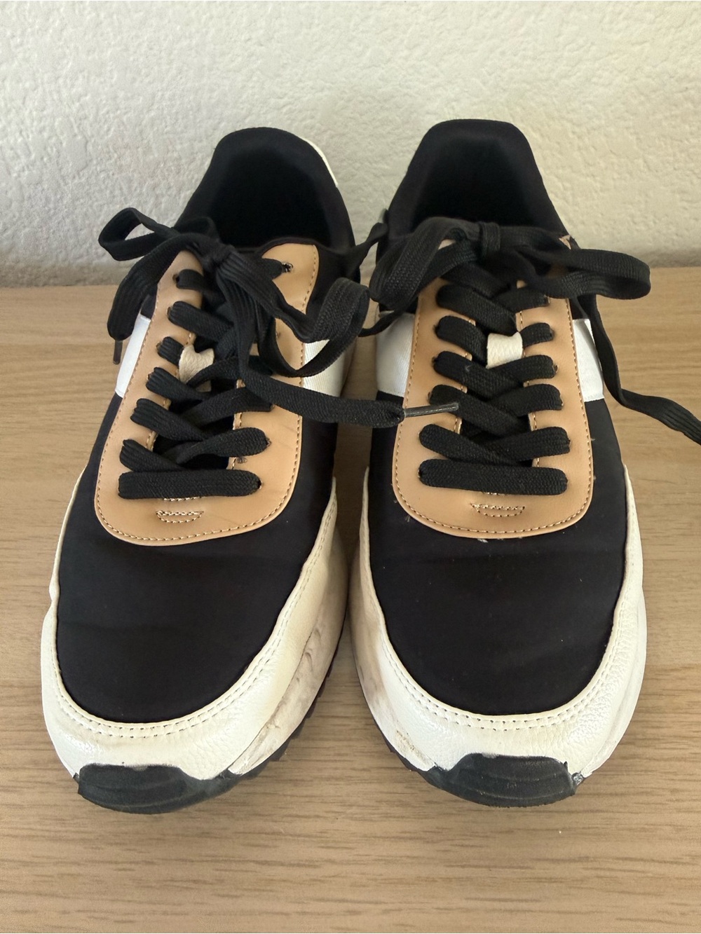 Dolce Vita Black Sneakers with Tan Accent